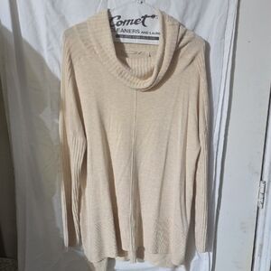 Soft Surroundings Beige Cowl Neck Sweater